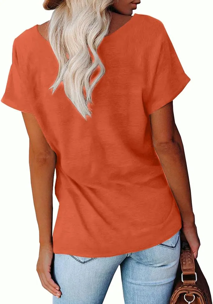 NIUBIA Women's T Shirts Summer Tops Simple Heart Graphic Shirts Sayings Short Sleeve Vacation Casual Blouse Thankful Tee