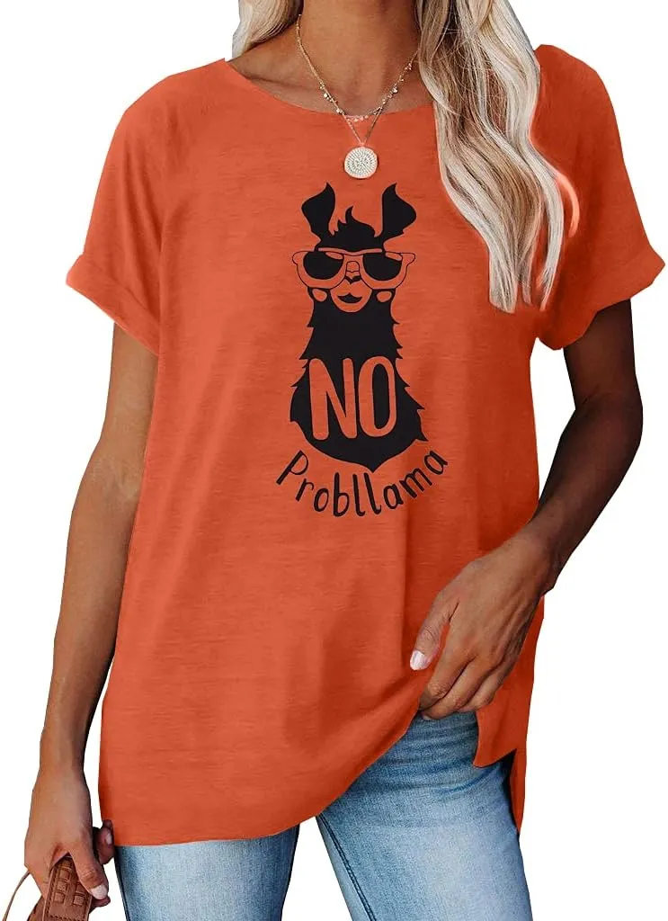 NIUBIA Women's T Shirts Summer Tops Simple Heart Graphic Shirts Sayings Short Sleeve Vacation Casual Blouse Thankful Tee