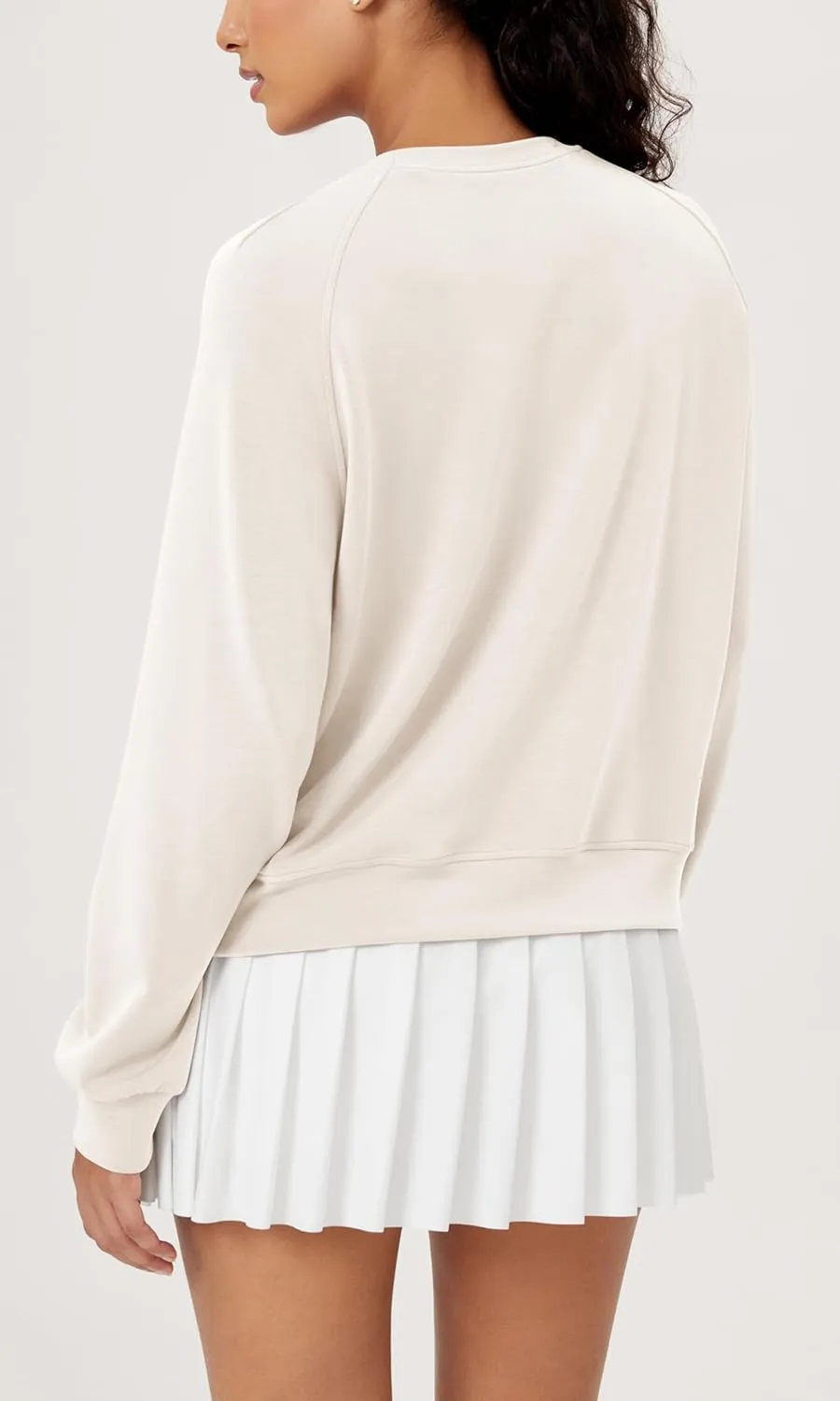 ODODOS Modal Soft Raglan Long Sleeves Sweatshirts for Women Oversized Crew Neck Pullover Tops