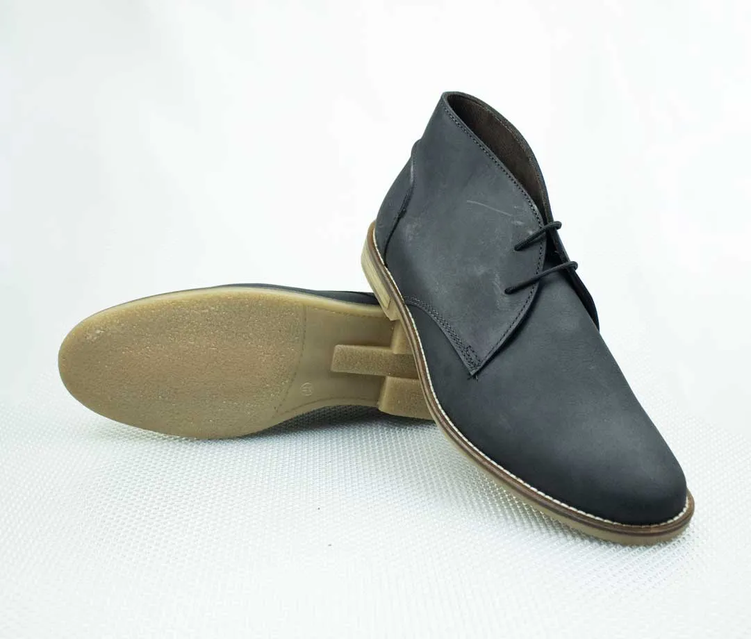 Old Khaki Black Leather Boot