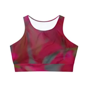 Padded Sports Bra| Floral Racerback Yoga-friendly