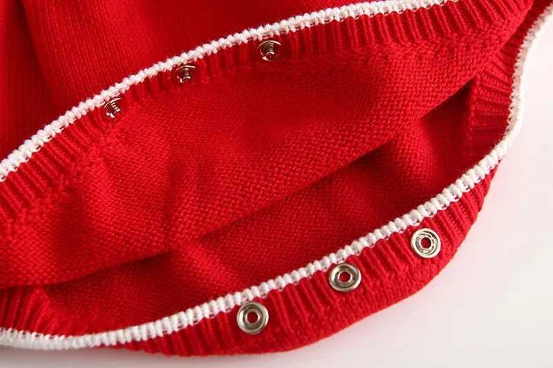 Petite Knit® Classic Red Romper