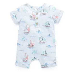 Pirate Ship Henley Growsuit