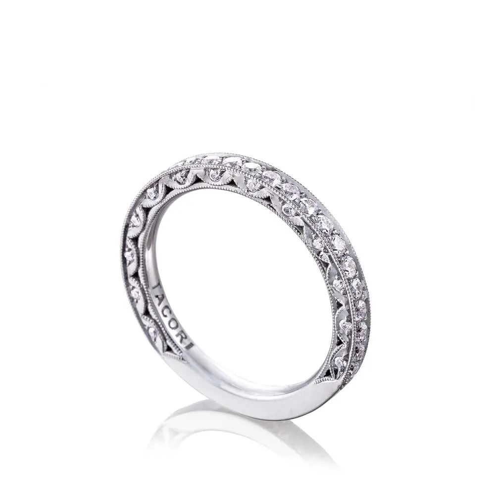 Platinum Pave Diamond Wedding Band