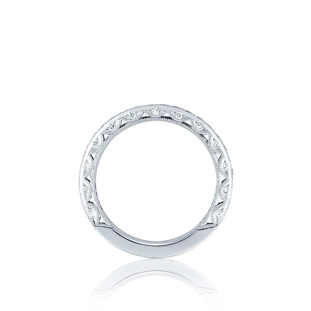 Platinum Pave Diamond Wedding Band