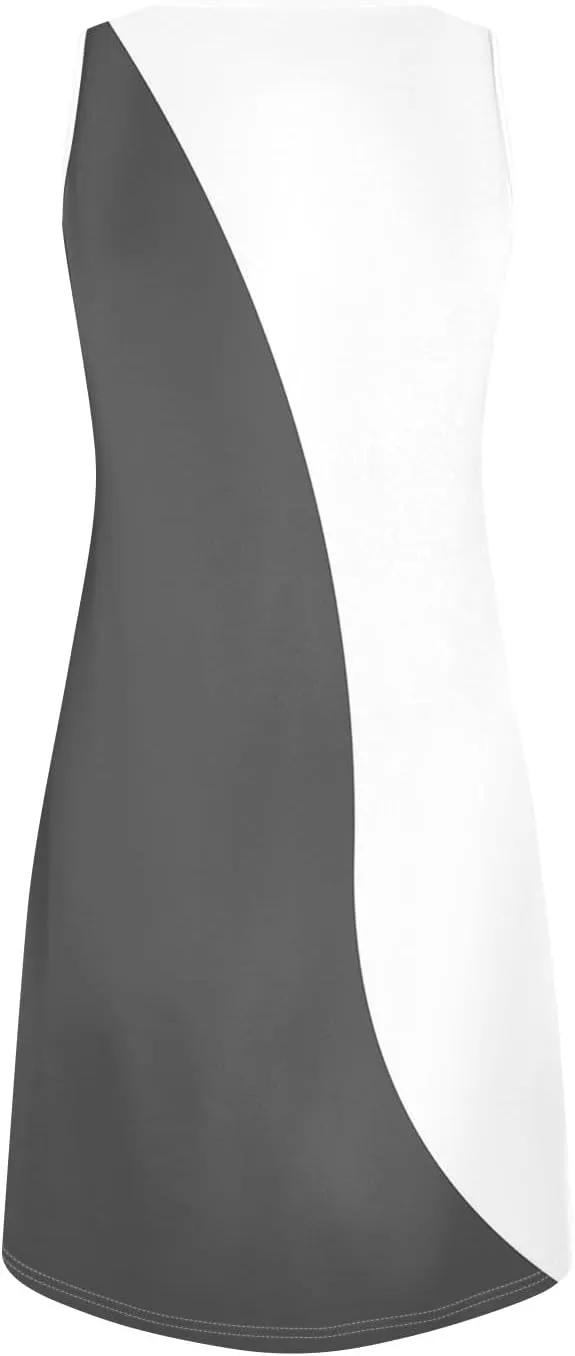 Pop Summer Baseball Sundress Womens Plus Size Sleeveless Print Dresses Women's V Neck Comfortable Loose Dress