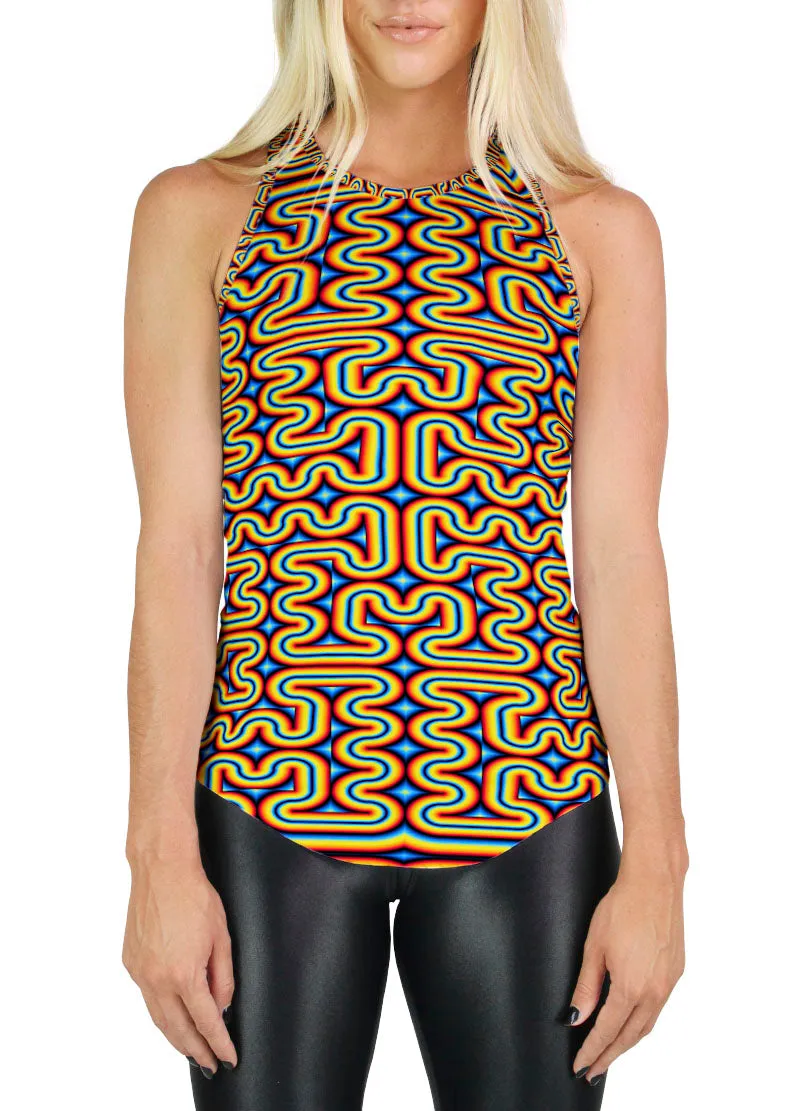 Psychedelic Racerback | Tank Top | Festival Outfit | Rainbowmaze