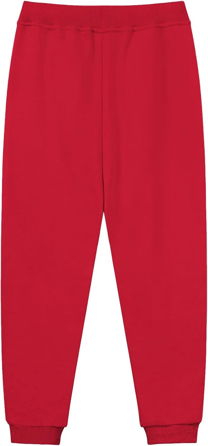 QBK Toddler to Youth Soft Brushed Fleece Jogger Sweatpants Kids Pants with Pockets for Boys and Girls
