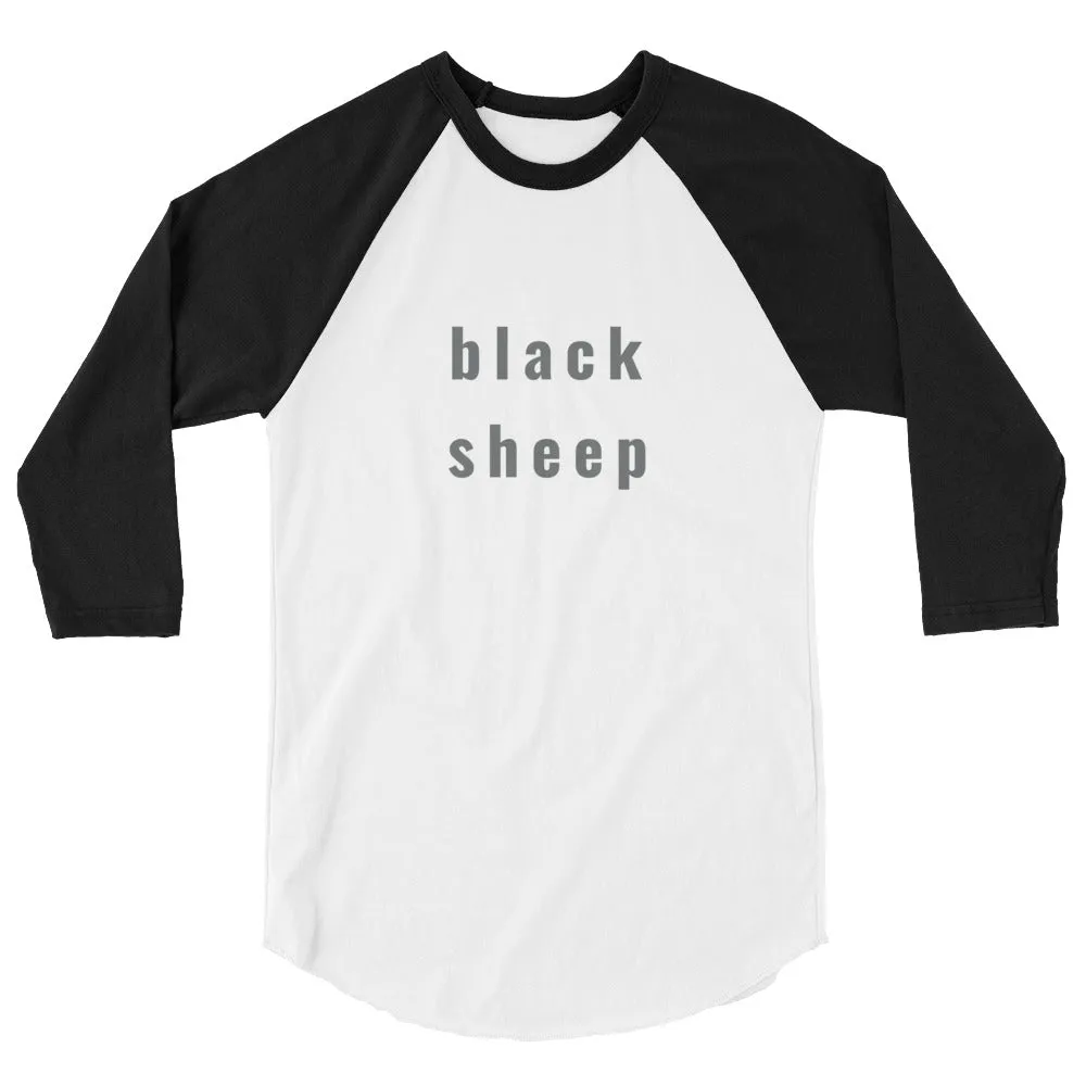 "black sheep" unisex 3/4-sleeved shirt