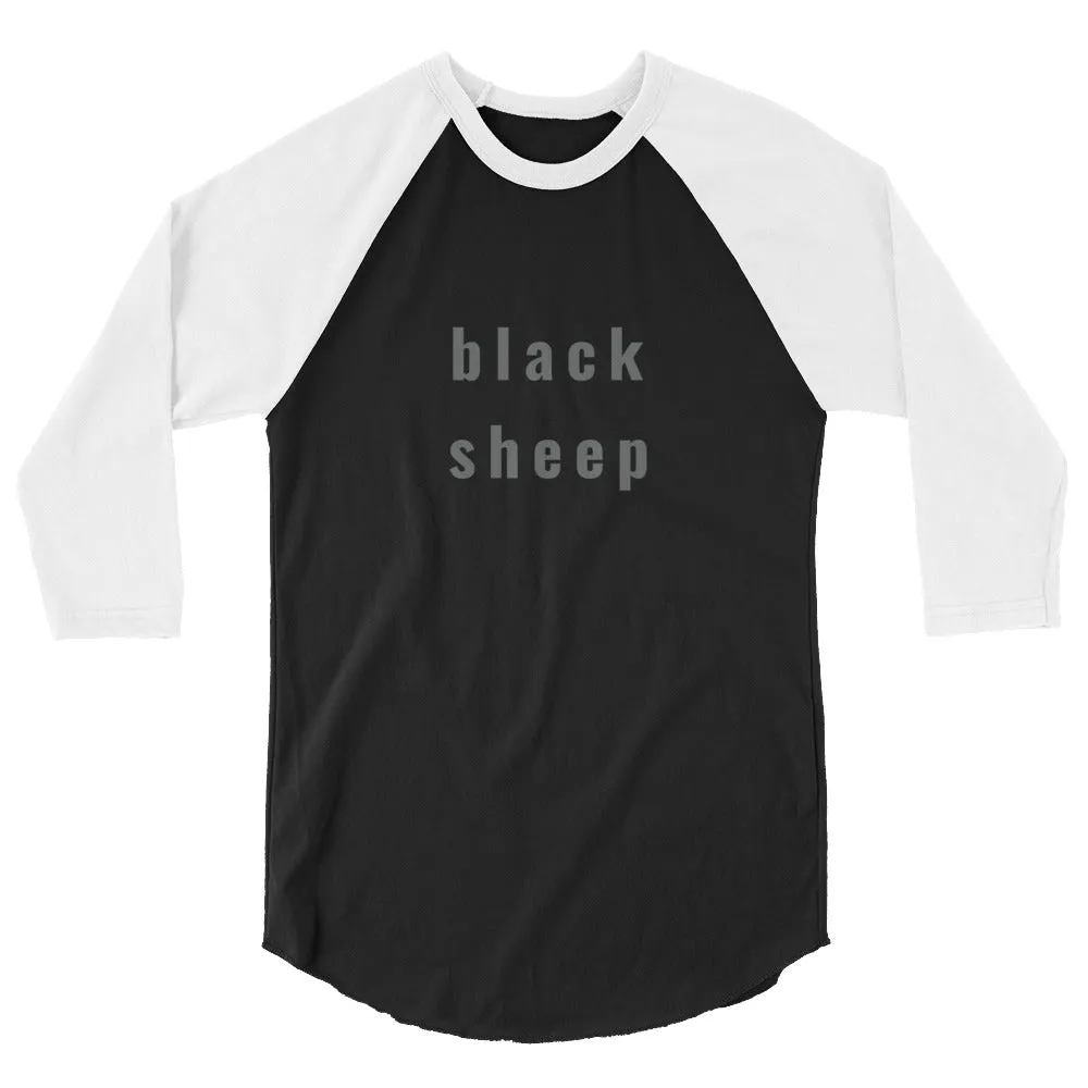 "black sheep" unisex 3/4-sleeved shirt