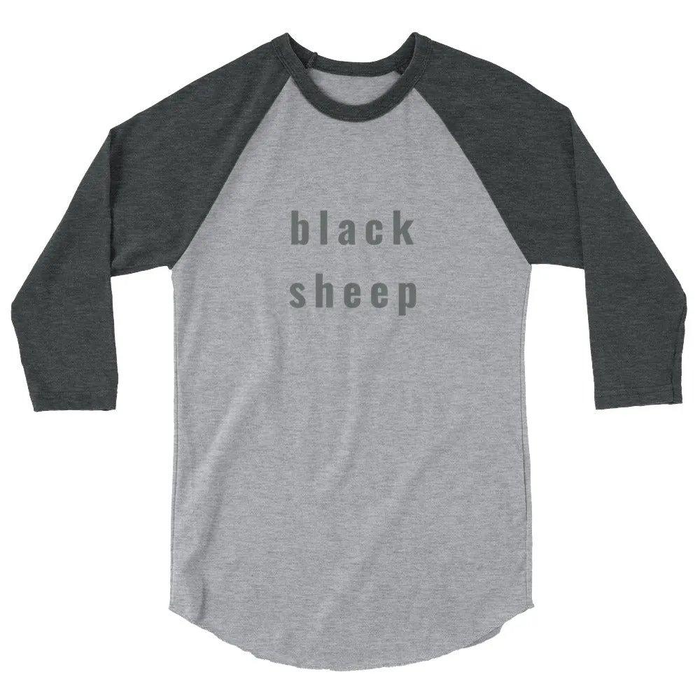 "black sheep" unisex 3/4-sleeved shirt