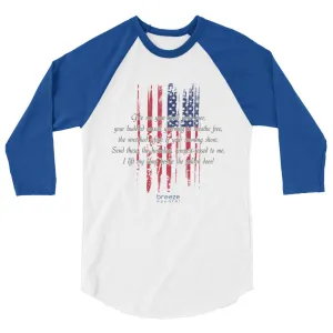 "huddled masses" ladies' 3/4-sleeved shirt