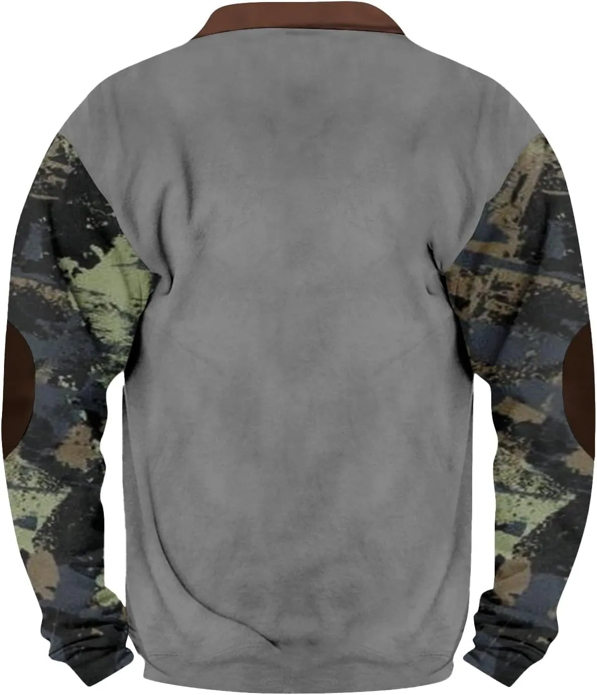 QWENTMTNTY Camo Sweatshirt for Men Crewneck Camouflage Western Light Weight Big and Tall Zip Cool Vintage Pullover Shirts