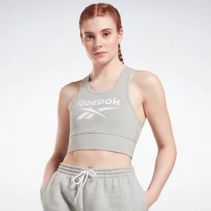 Reebok Apparel Women Reebok Identity Sports Bra MGREYH/WHITE