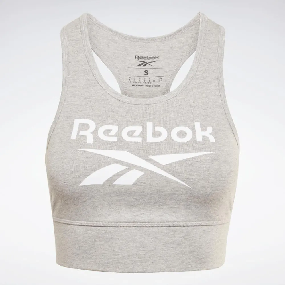 Reebok Apparel Women Reebok Identity Sports Bra MGREYH/WHITE