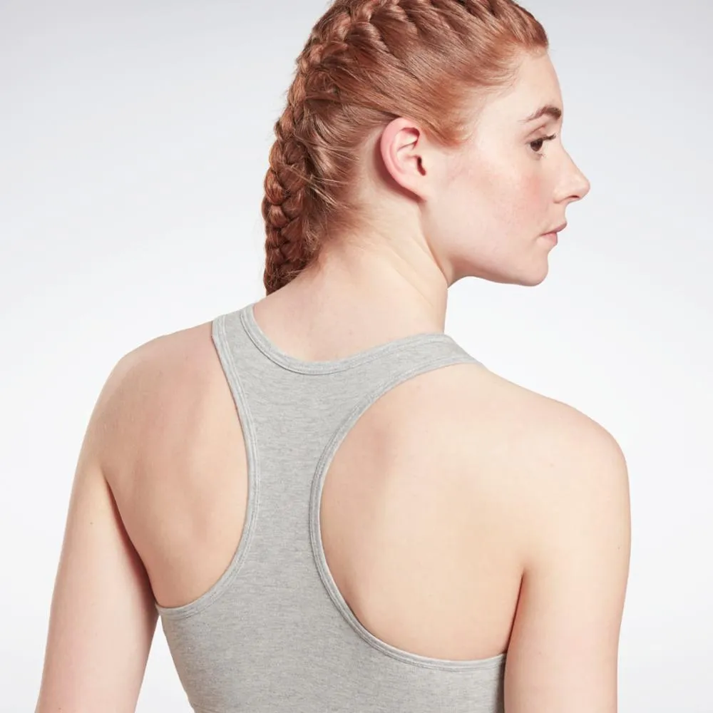 Reebok Apparel Women Reebok Identity Sports Bra MGREYH/WHITE