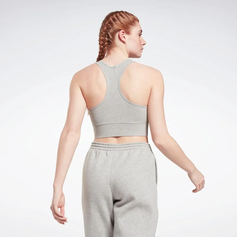Reebok Apparel Women Reebok Identity Sports Bra MGREYH/WHITE