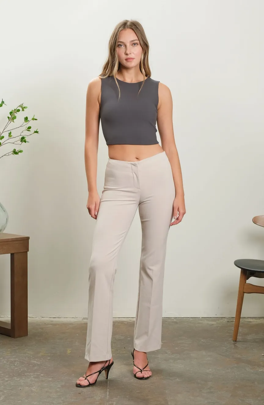 Reversible Sleeveless Knit Crop Top