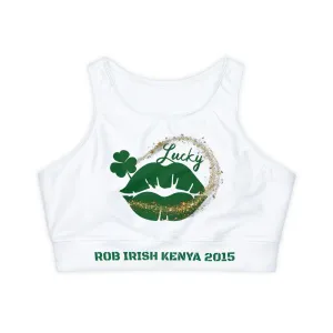 Rob Irish Kenya 2015 mash up match set Fully Lined, Padded Sports Bra (AOP)