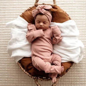 Rose Ruffle Zip Growsuit