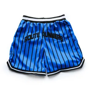 Route Runners Striped Shorts - (Blue and Black)