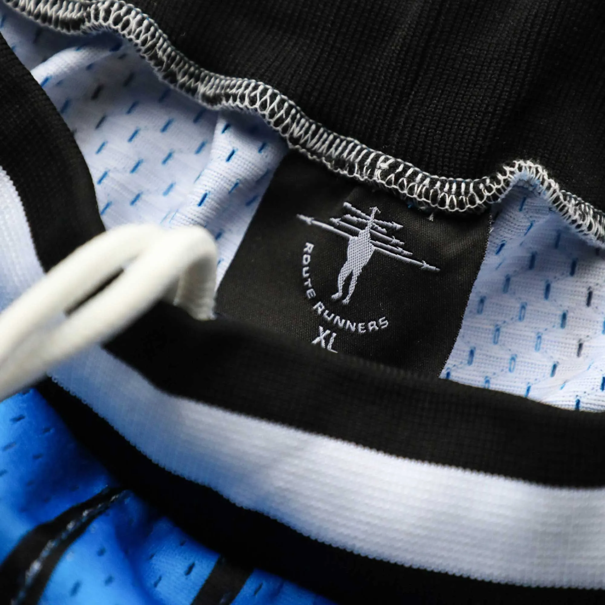 Route Runners Striped Shorts - (Blue and Black)