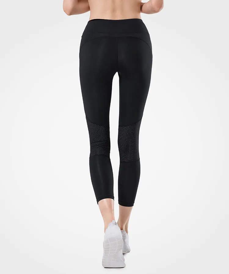 Sculpt High-Waisted Airhole Running Leggings 22"| Women's High Support Leggings