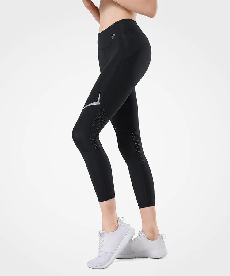 Sculpt High-Waisted Airhole Running Leggings 22"| Women's High Support Leggings