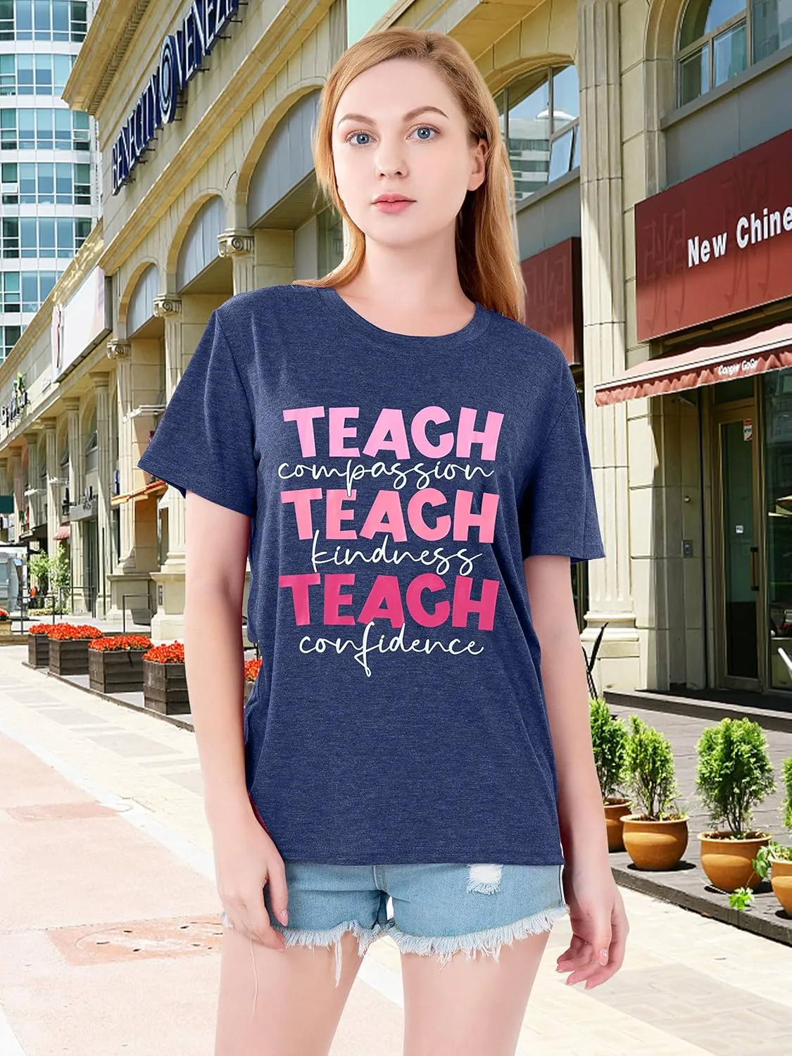SFHFY Teacher Shirt Women: Teach Tshirt Cute Teacher Life T-Shirt Last Day of School Tee Kindness Vacation Tops