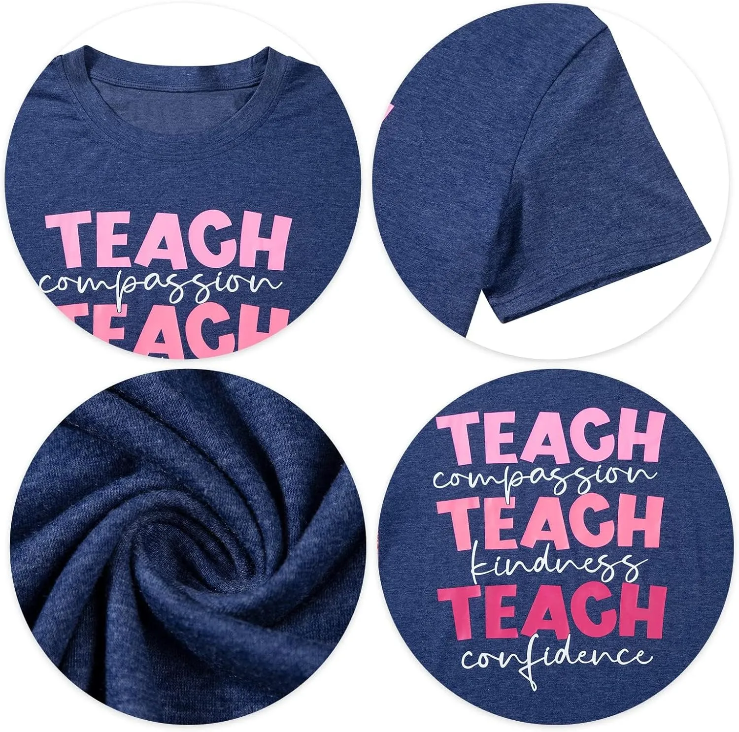 SFHFY Teacher Shirt Women: Teach Tshirt Cute Teacher Life T-Shirt Last Day of School Tee Kindness Vacation Tops