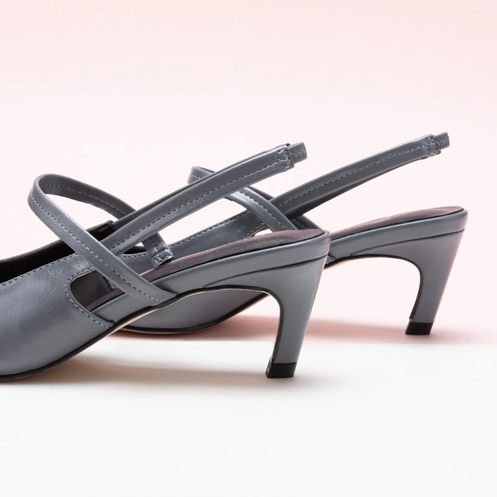 Sleek Pointed Toe Straps Slingback Pumps