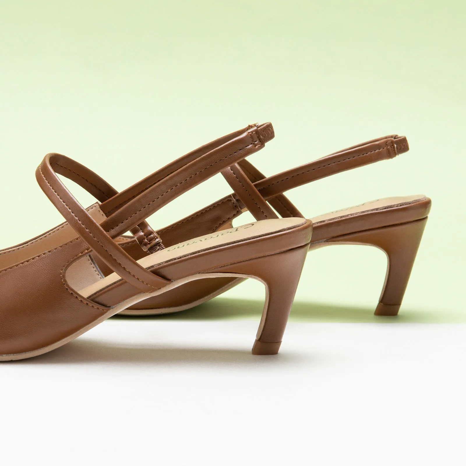 Sleek Pointed Toe Straps Slingback Pumps