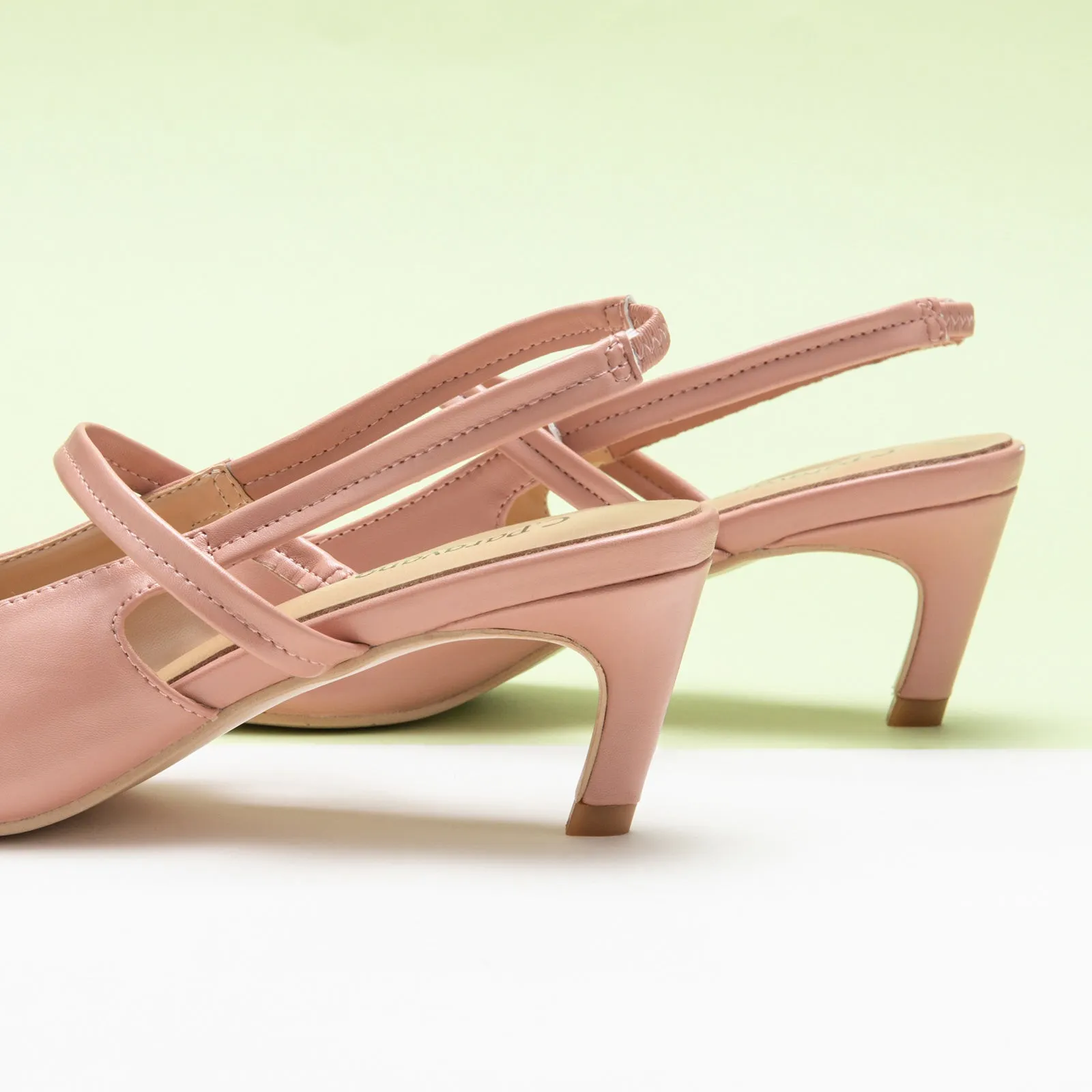 Sleek Pointed Toe Straps Slingback Pumps