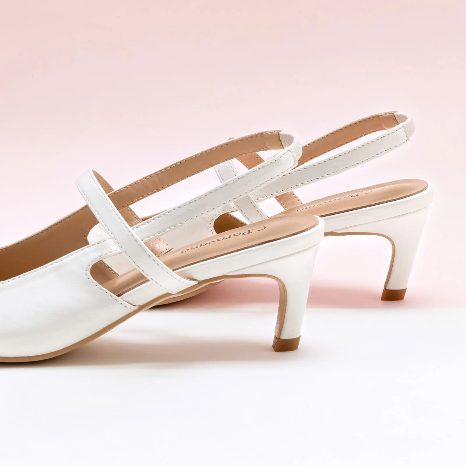 Sleek Pointed Toe Straps Slingback Pumps