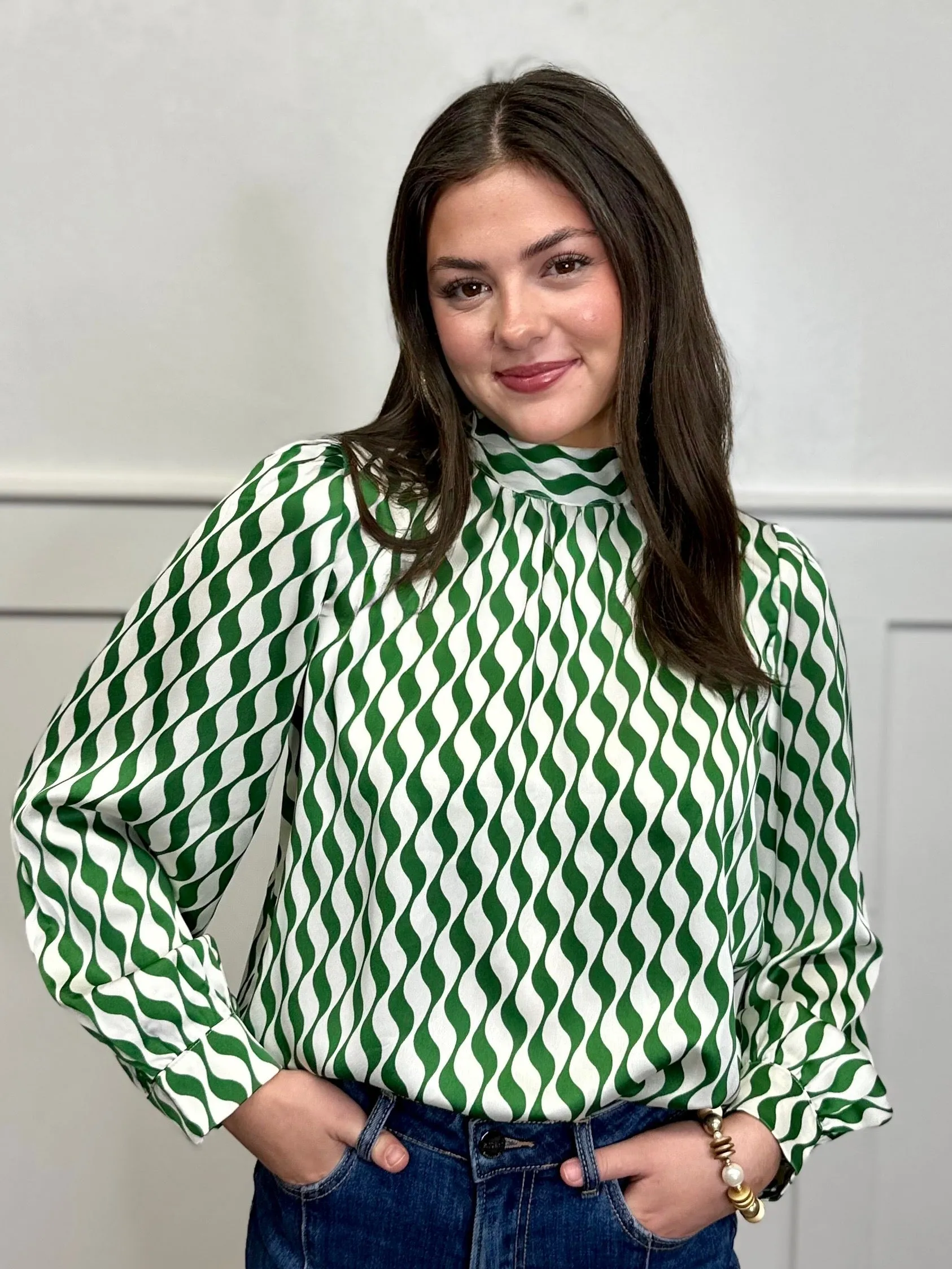 So Stylish Green Blouse