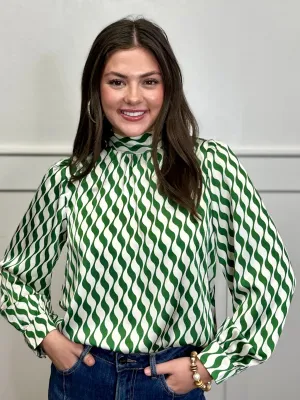So Stylish Green Blouse