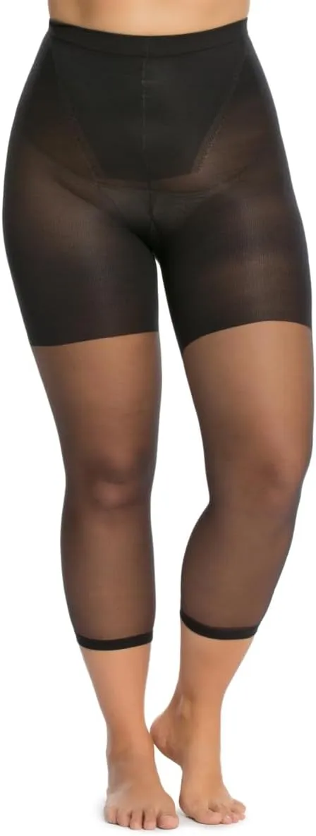 SPANX Power Capri - Body-Shaping Footless Pantyhose for Core Control - Adjustable Length - Comfortable Waistband