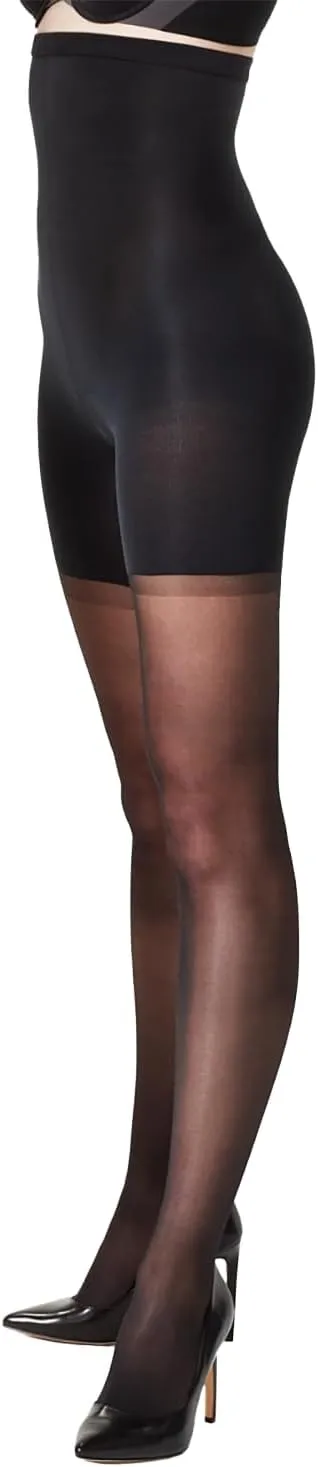 SPANXshape High-Waisted Mid-Thigh Sheers - Comfortable Tummy Control Shapewear - Sheer Pantyhose - No Visible Panty Lines