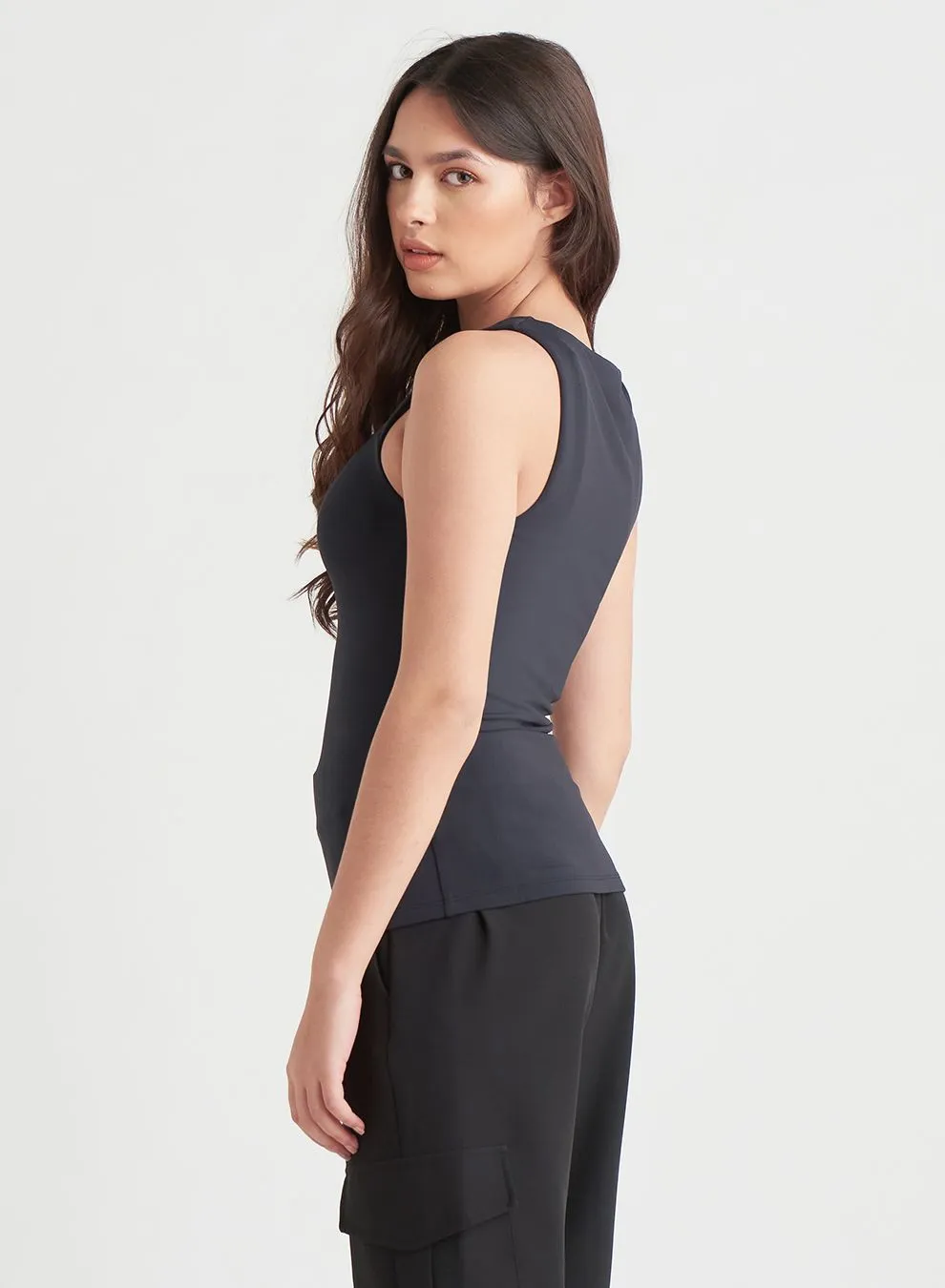 Square Neck Tank - Black
