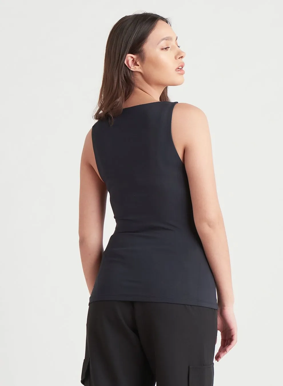 Square Neck Tank - Black