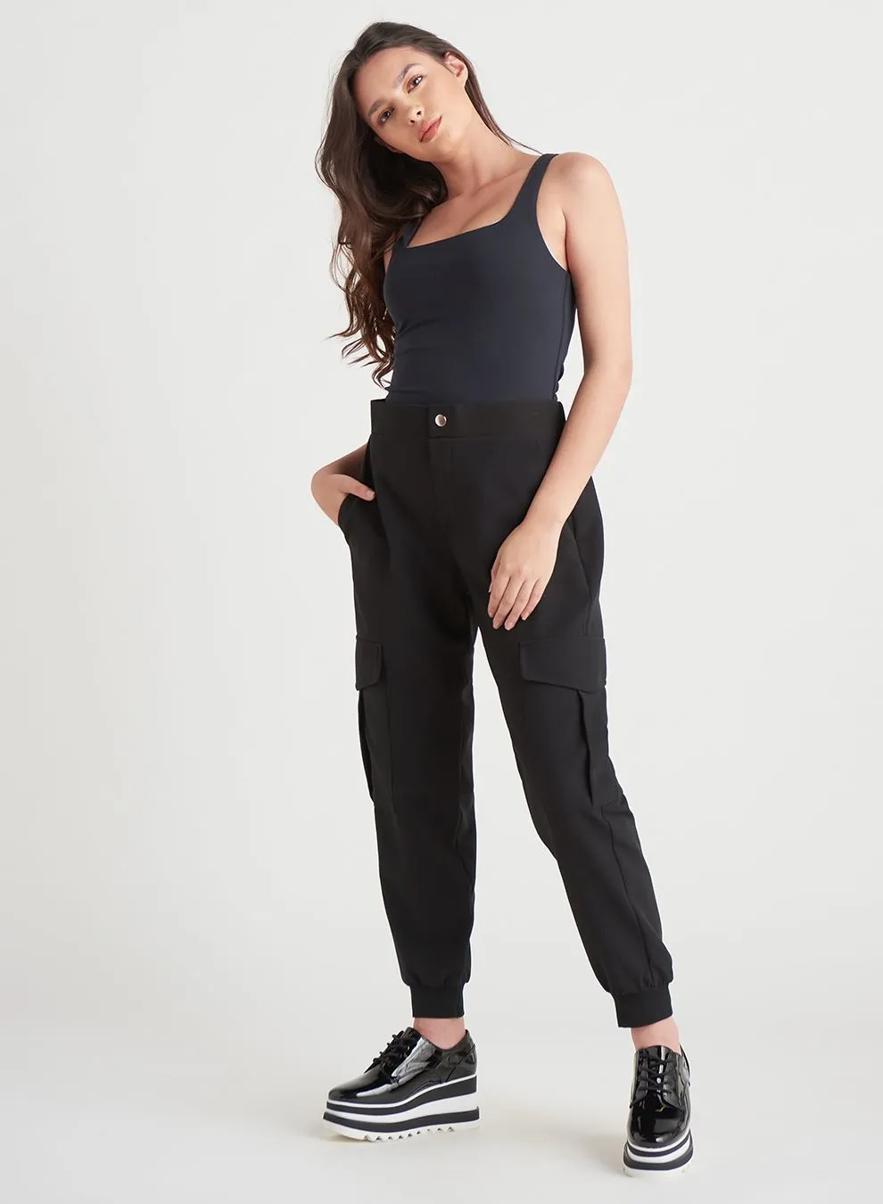 Square Neck Tank - Black