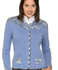 Stockerpoint Hilda Knitted Jacket with Hand Embroidery
