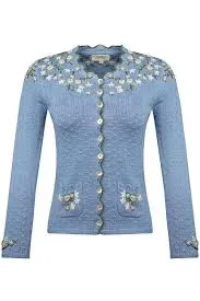 Stockerpoint Hilda Knitted Jacket with Hand Embroidery