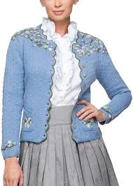 Stockerpoint Hilda Knitted Jacket with Hand Embroidery