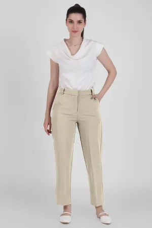 Straight Fit Formal Trousers, Sand