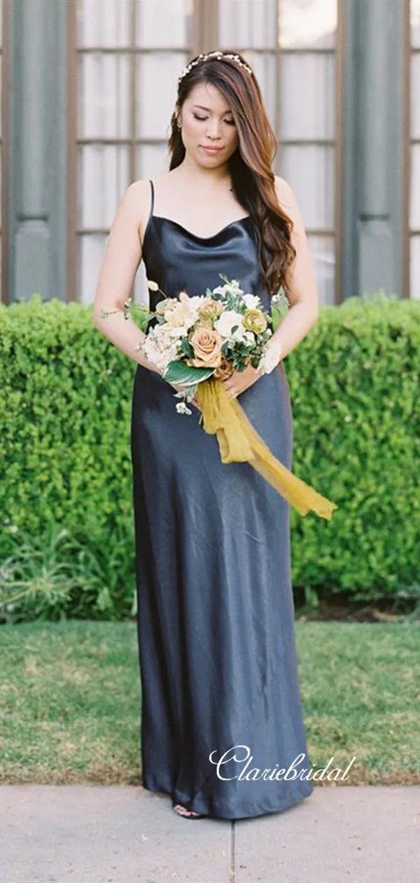 Straps Bridesmaid Dresses, Simple Wedding Bridesmaid Dresses