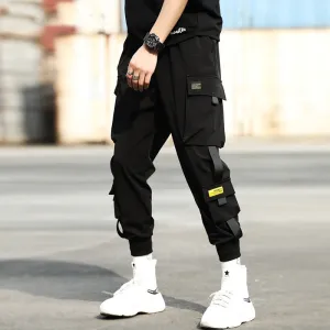 Street Style Men Trendy Cargo Hip-Hop Jogger Pants Korean Loose Casual Sporty Pants