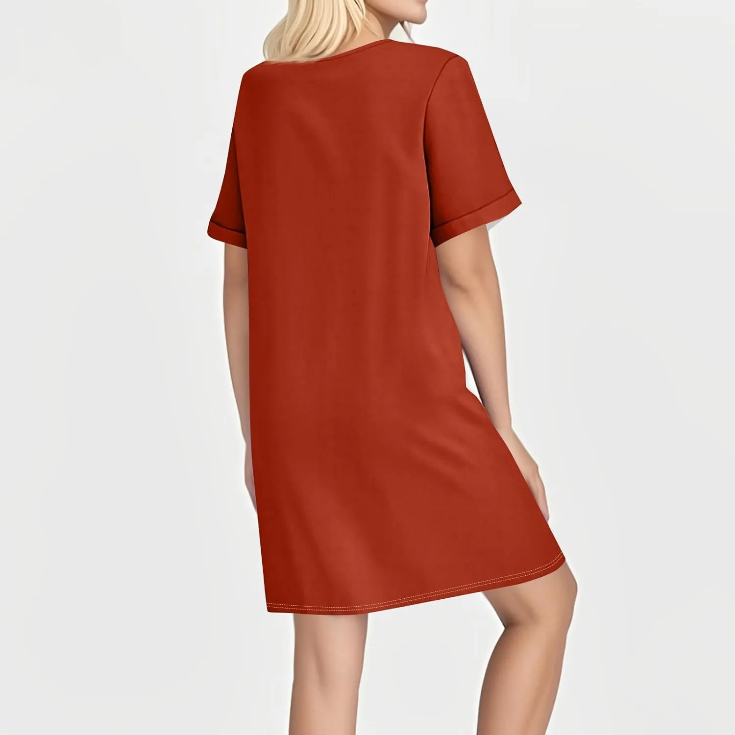 Summer Dresses for Women 2025 Short Sleeve V-Neck Buttons Boho Flattering Comfortable Vacation Plus Size Sundresses