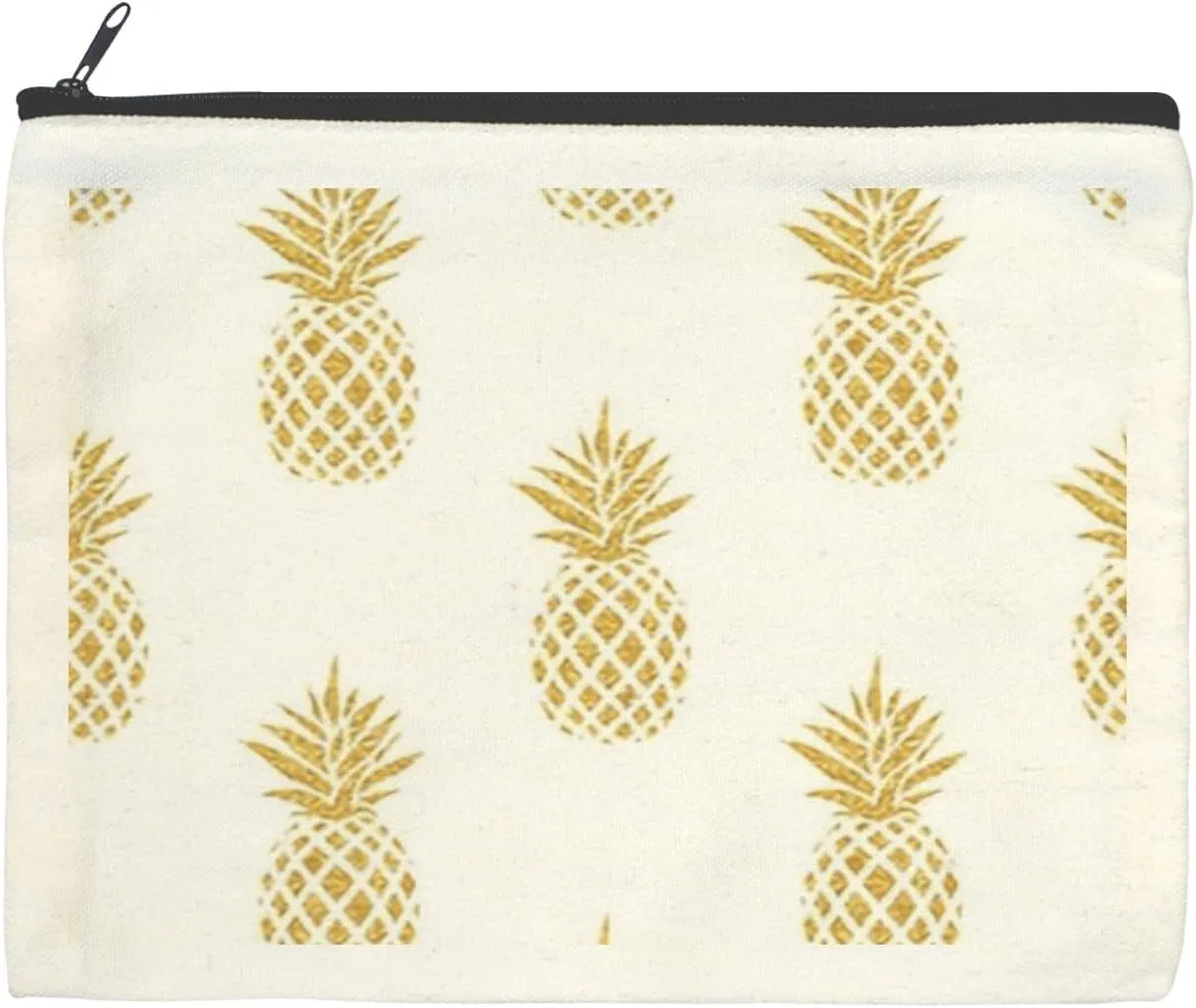 susiyo Pineapple Cosmetic Bag-with Zipper, Makeup Bag Convenient Carry Pen Pouch, 22.517.5cm for Women Large Capacity Cute Toiletry Bag Travel, Office