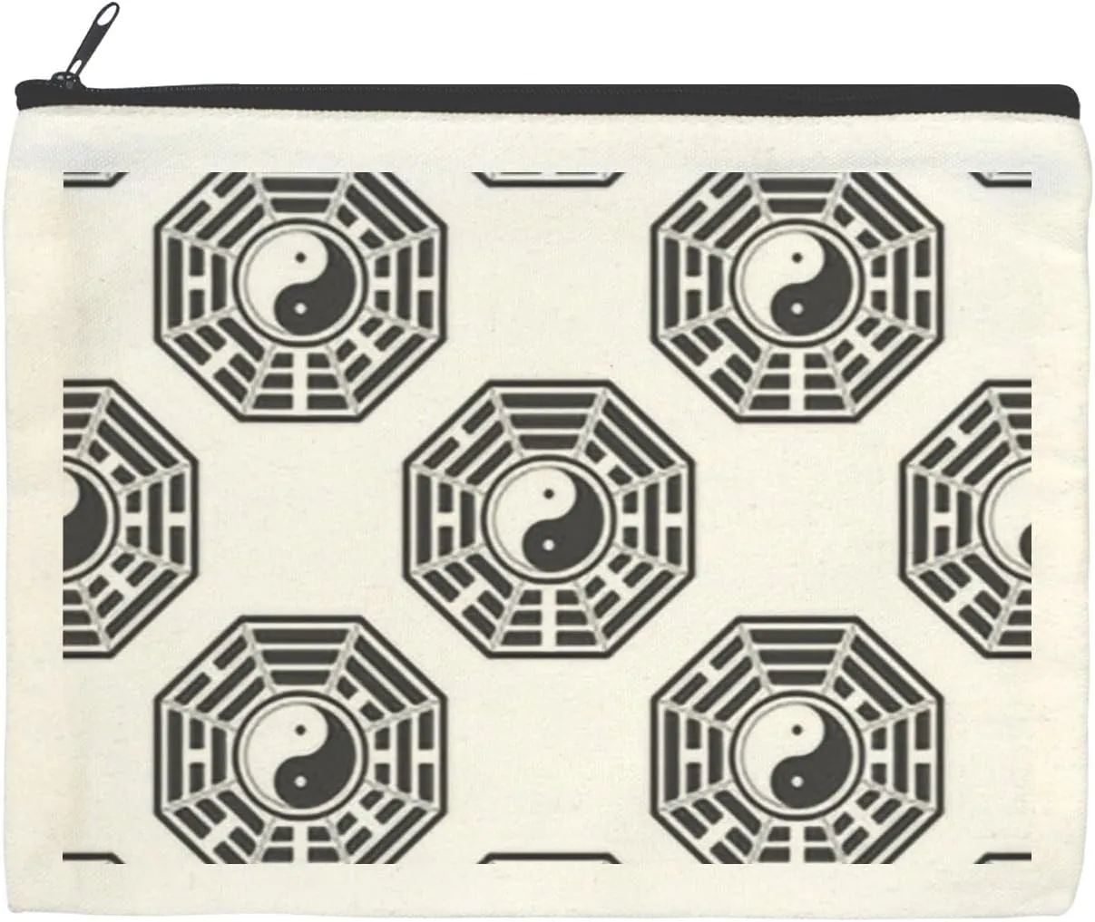 susiyo Yin And Yang Symbol Cosmetic Bag-with Zipper, Makeup Bag Convenient Carry Pen Pouch, 22.517.5cm for Women Large Capacity Cute Toiletry Bag Travel, Office